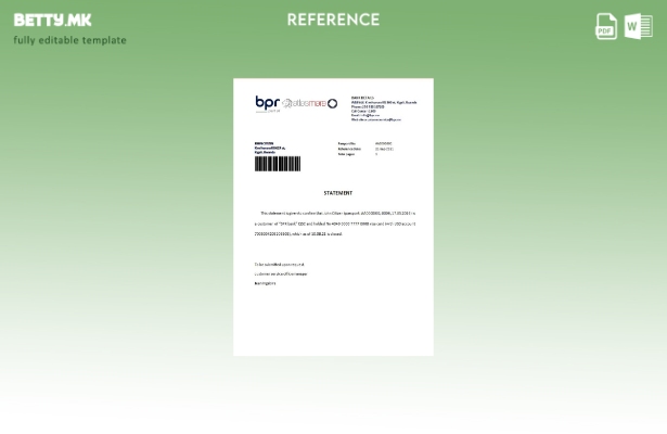 Референтен шаблон за затворање во модерен стил Руанда BPR